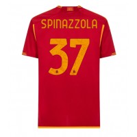 Pánský Fotbalový dres AS Roma Leonardo Spinazzola #37 2023-24 Domácí Krátký Rukáv